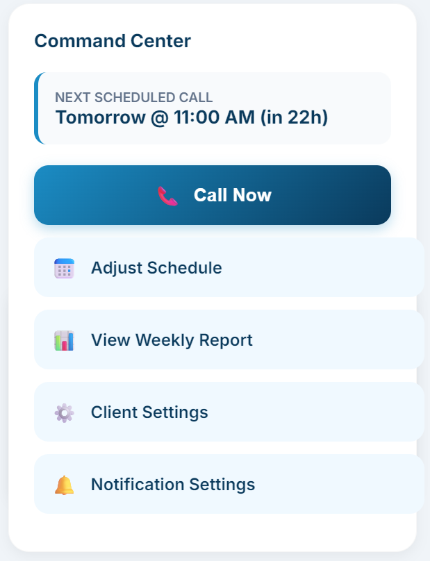 Command Center Actions